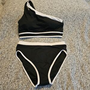 Tempt Me Women Sz Med High Waisted Bikini Set - One Shoulder Two Piece Swimsuit